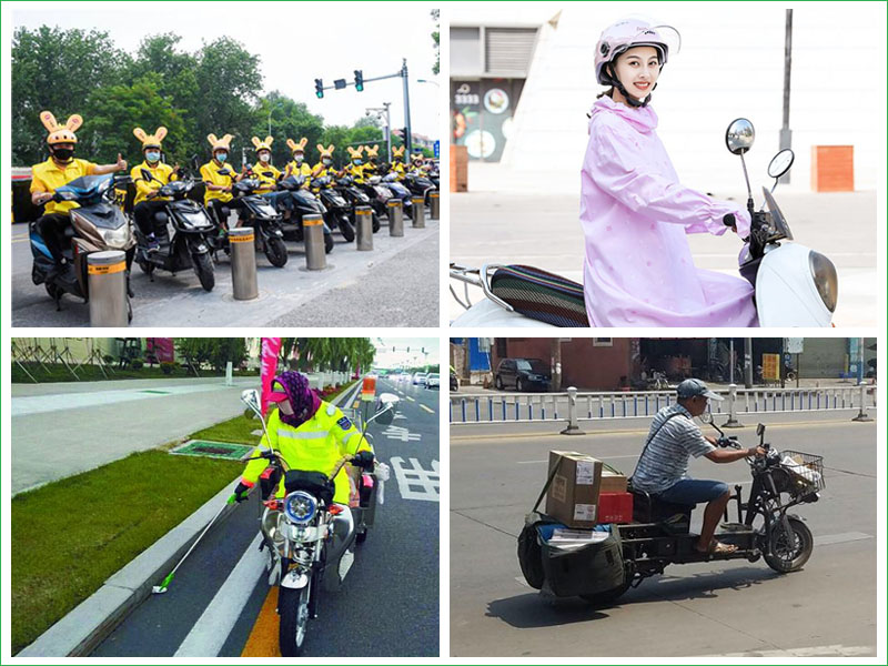 二輪電動車廣泛應用環(huán)衛(wèi)清潔、快遞物流、餐飲外送行業(yè)